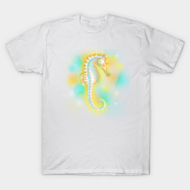 Cute Seahorse T-Shirt by Happy Art Designs